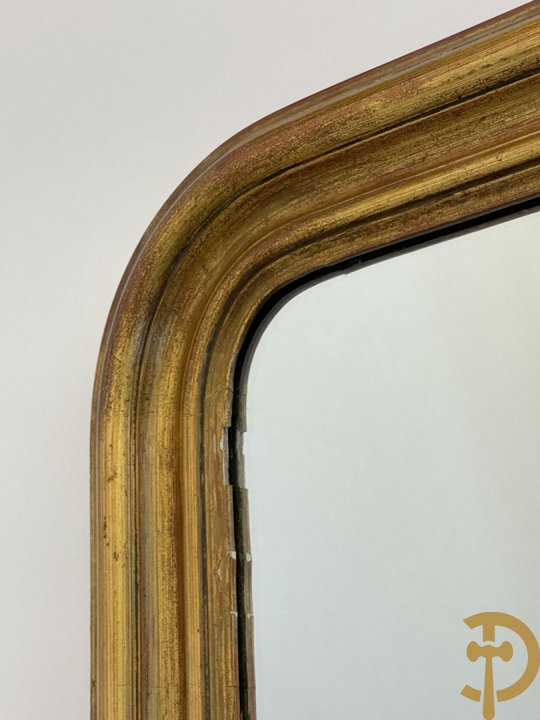 Vergulde Louis Philippe stijl spiegel