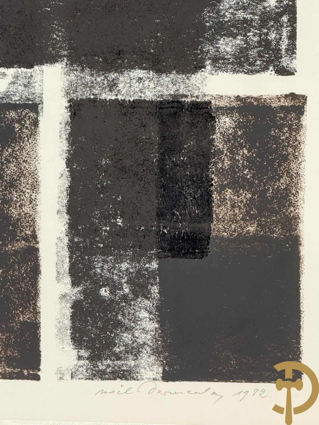 VERMEULEN NOËL getekend 1982 - drieluik acrylverf op papier