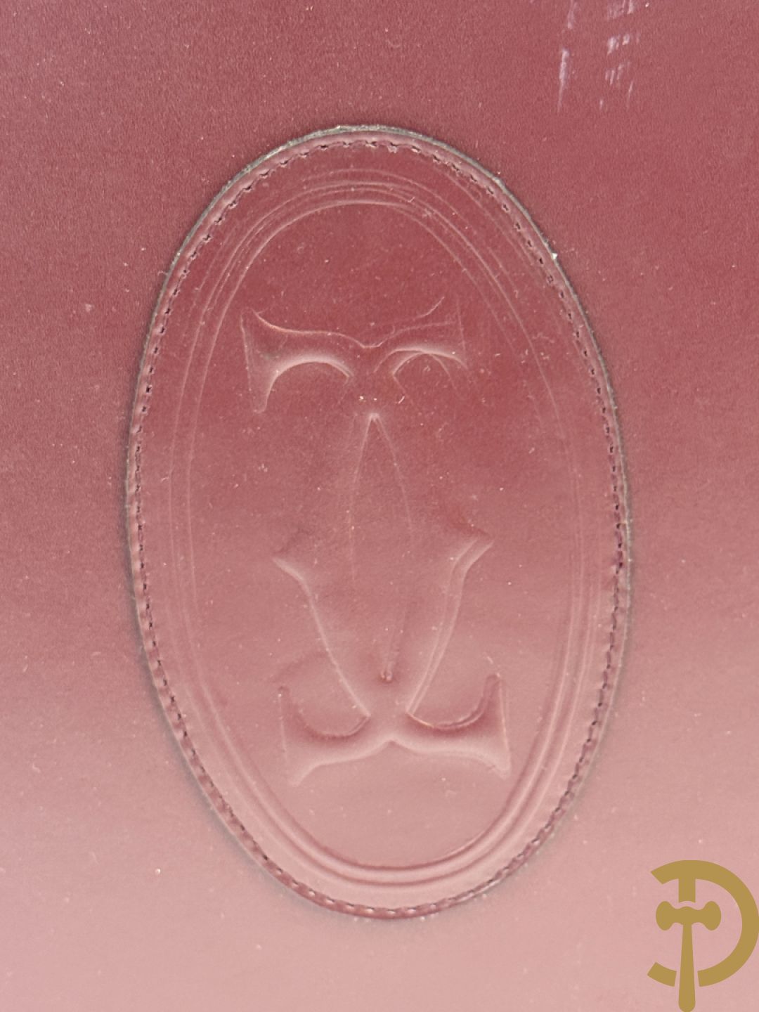 Bordeaux lederen aktentas Cartier + handtas Cartier