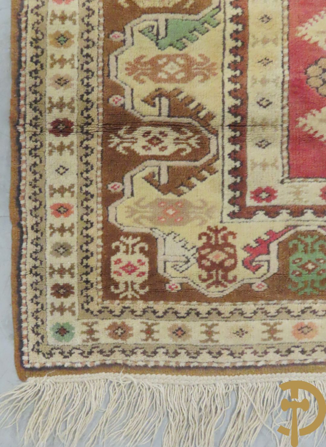 Turkse handgeknoopte Hamadan + oosters handgeknoopt tapijt met dierenmotieven