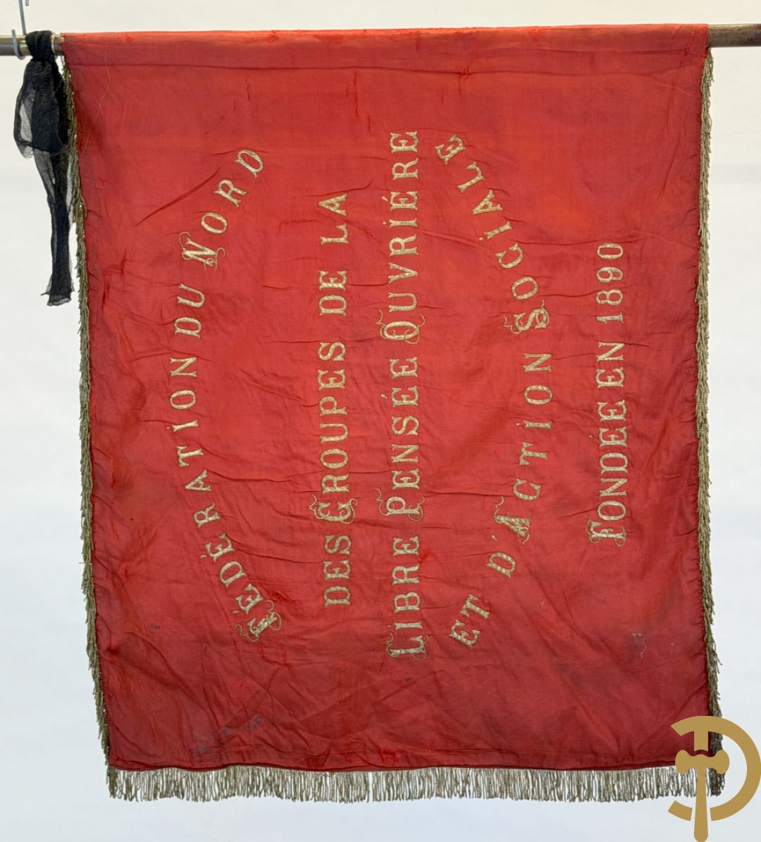 Franse vaandel Federation du Nord des Groupes de la Libre Pensée Ouvrière et d