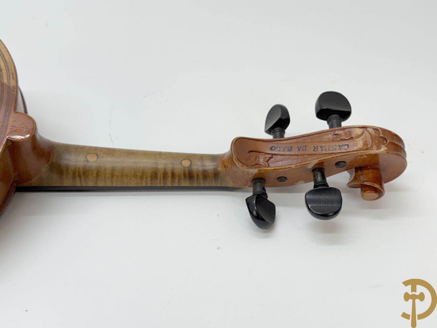 Oude viool, Caspar Da Salo N. Brescia getekend binnenin