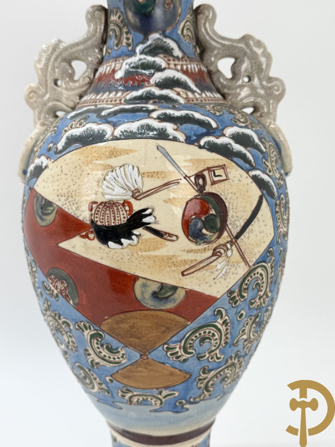 Paar Satsumat vazen met krijgertaferelen