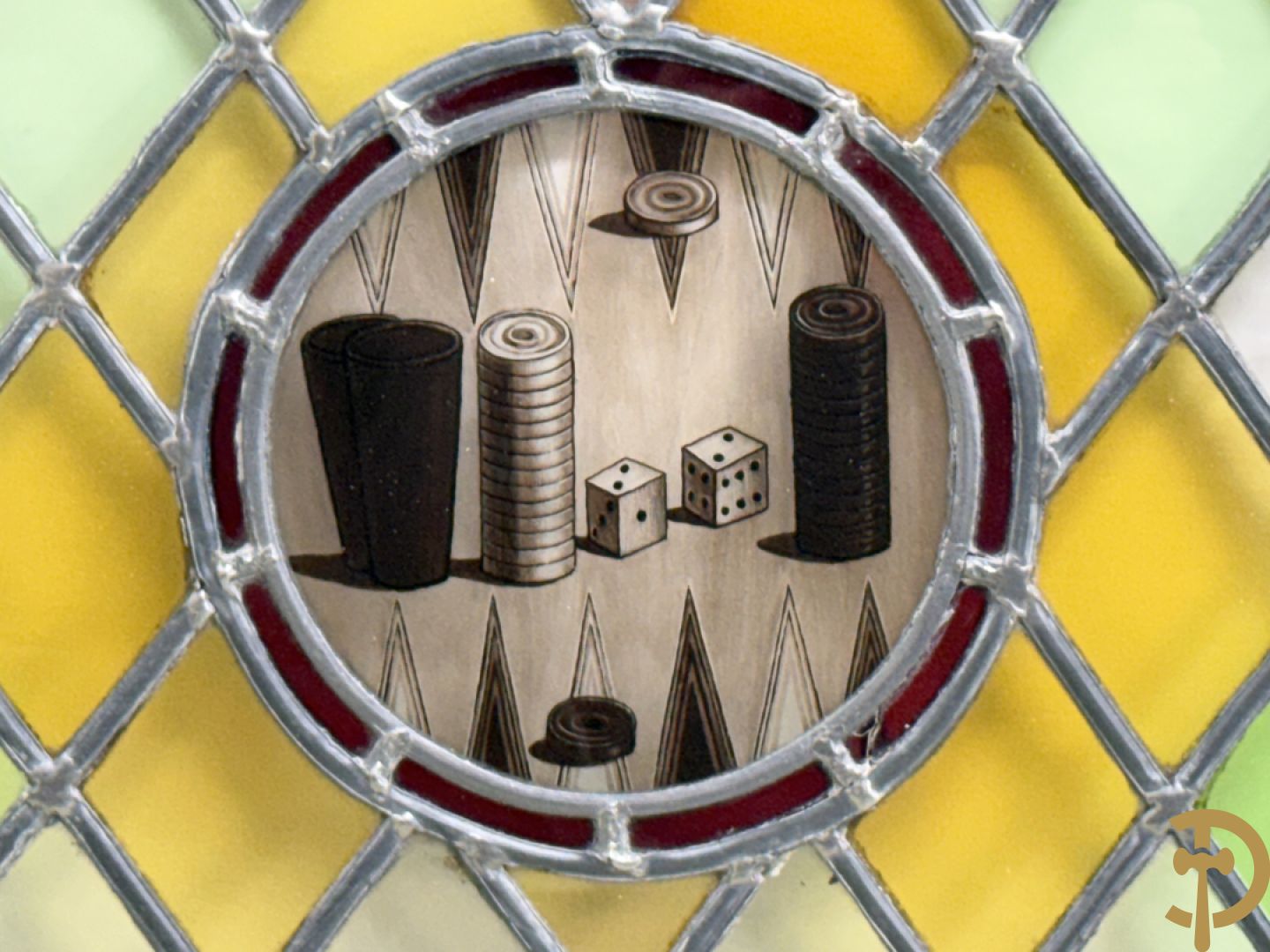 Twaalf loodramen met afbeeldingen van volksspelen