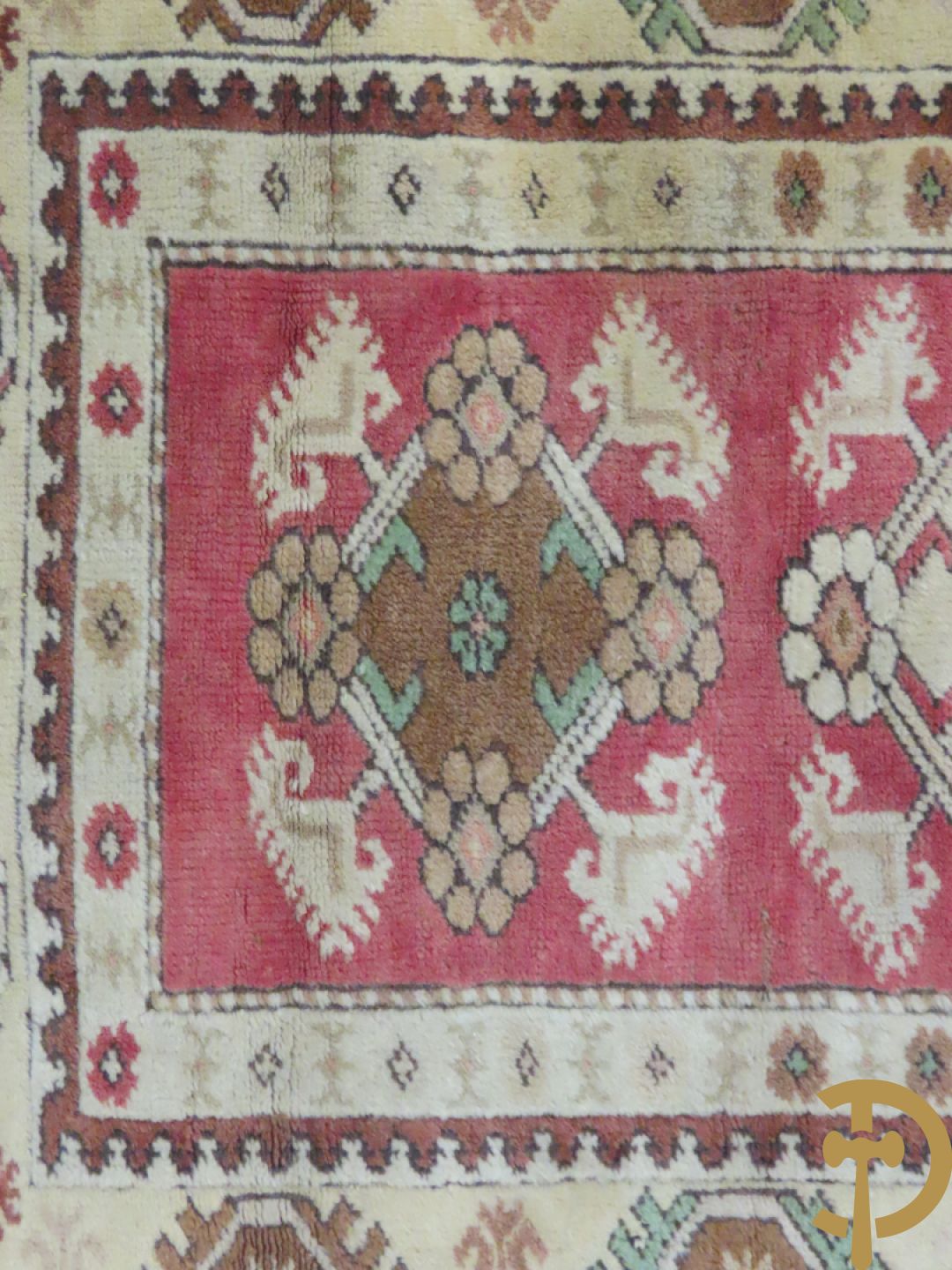 Turkse handgeknoopte Hamadan + oosters handgeknoopt tapijt met dierenmotieven