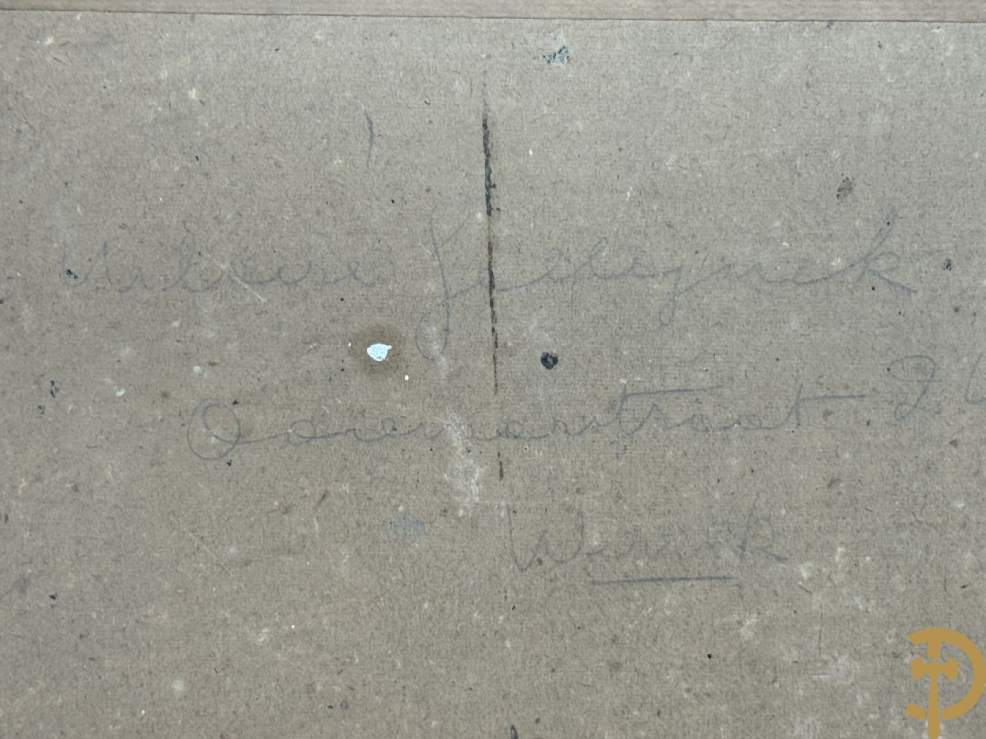 Onleesbaar getekend met monogram rechts boven Yper 9-8-29 