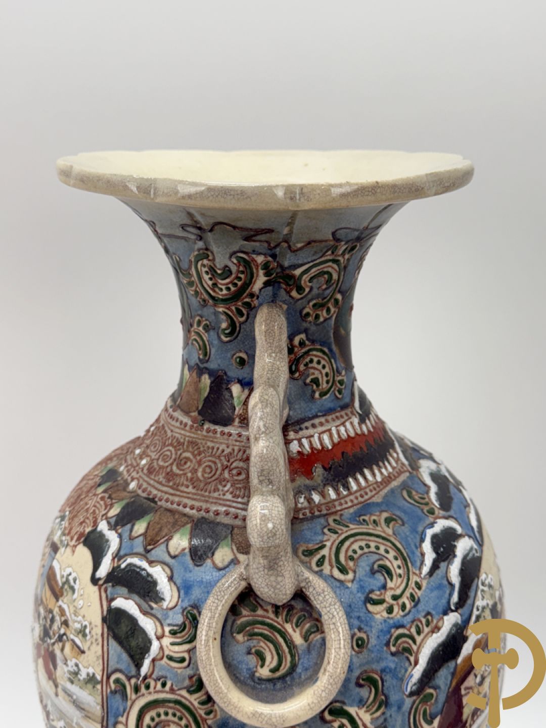 Paar Satsumat vazen met krijgertaferelen