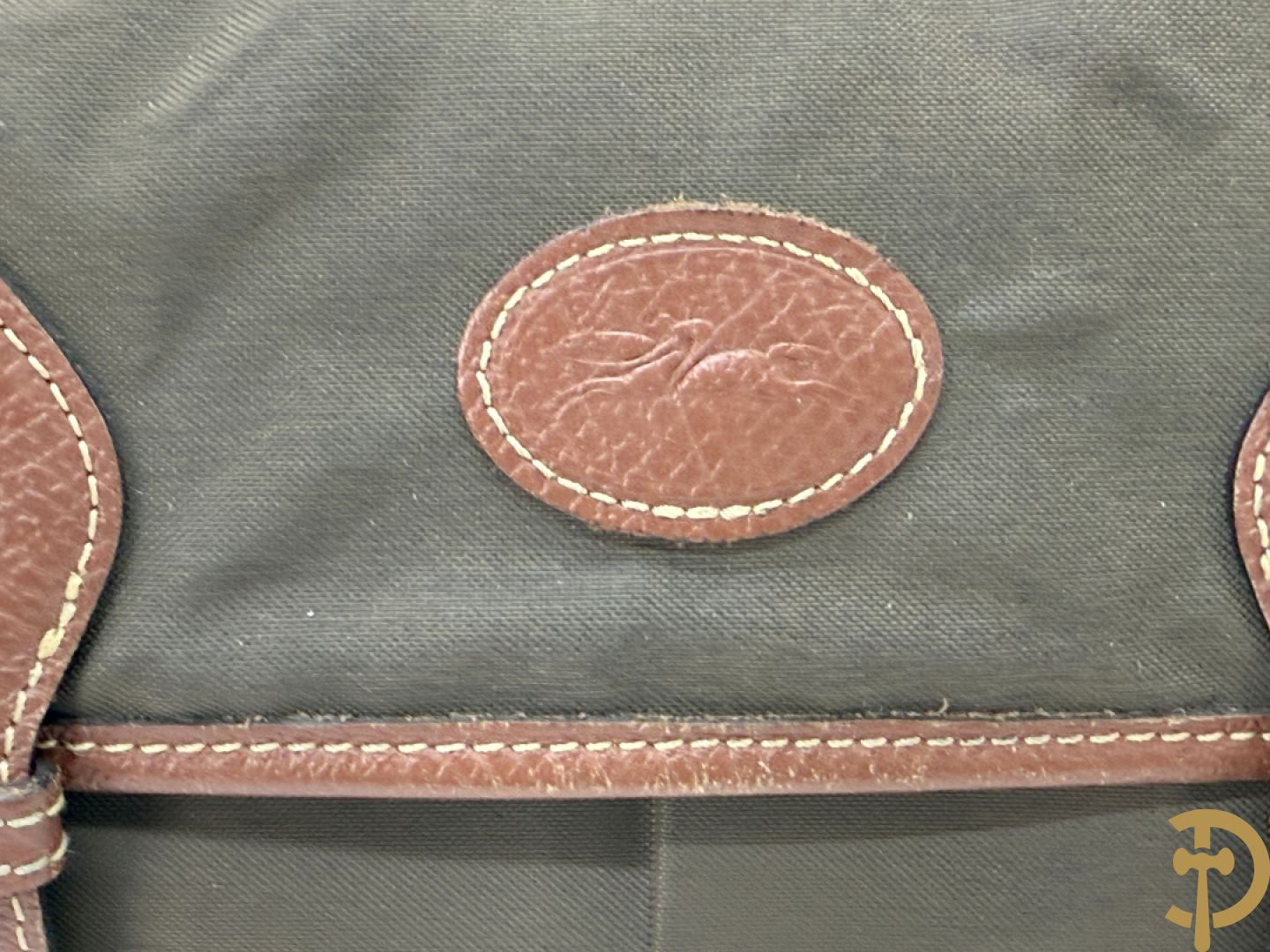 Lederen handtas Longchamp + 2 nylon handtassen Longchamp