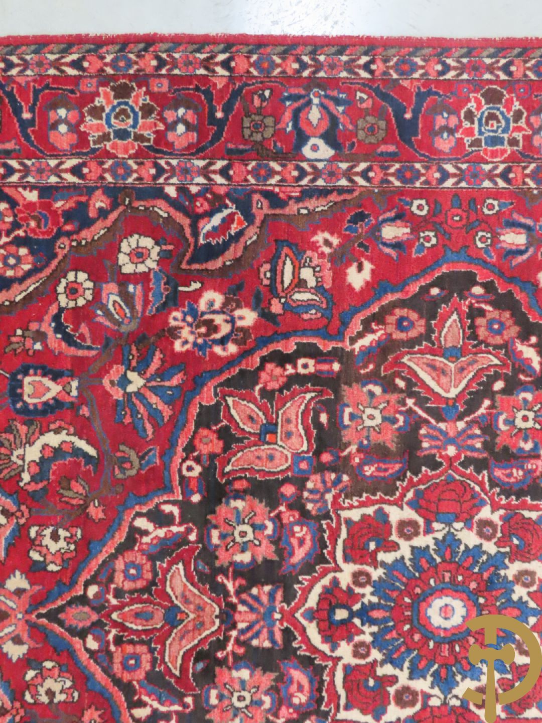 Oosters handgeknoopt tapijt met bloemenpatronen, Saman