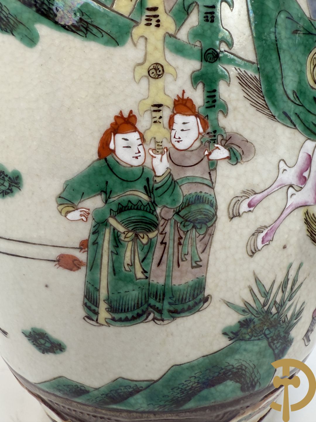 Twee Nankinvazen met geanimeerd krijgerdecor