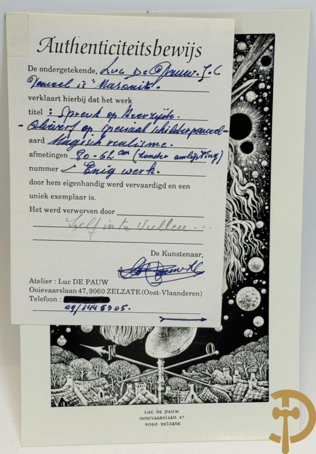 DE PAUW Luc J.C. getekend 