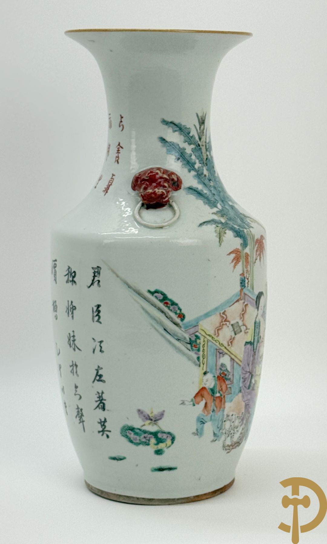 Chinese porseleinen vaas met decor van geisha