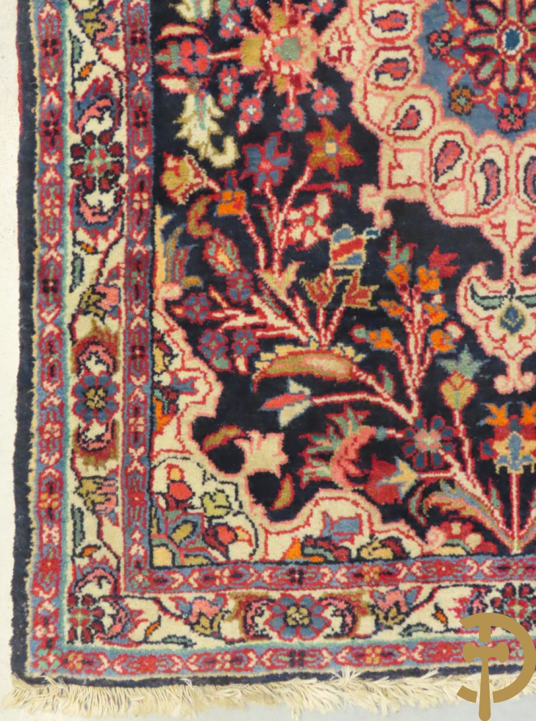 Vier Perzische kleine oosterse handgeknoopte tapijten w.o. 1 Bidjar en 3 Hamadan