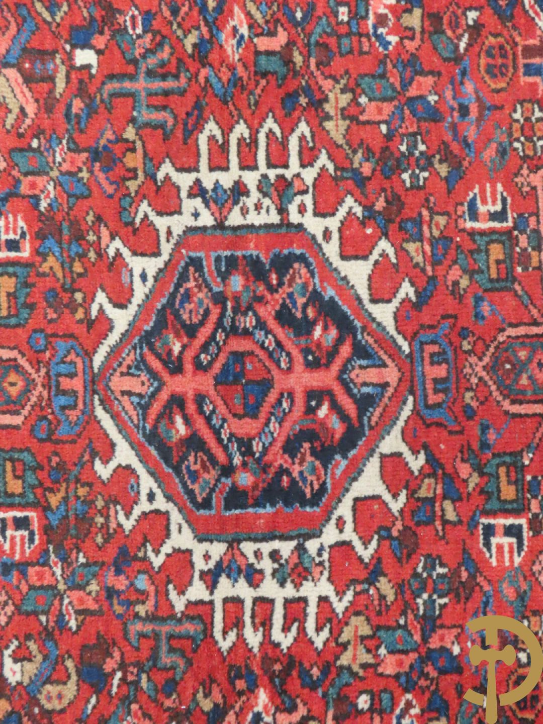 Twee oosterse handgeknoopte tapijten Heriz