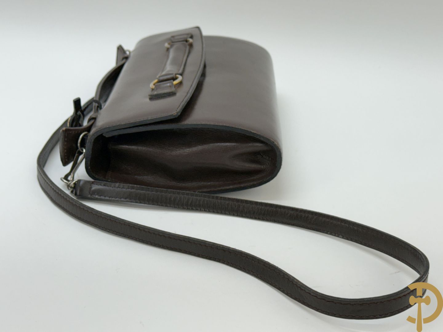 Twee vintage Delvaux handtassen (zwart en bruin) + geldbeugel + lege doosjes