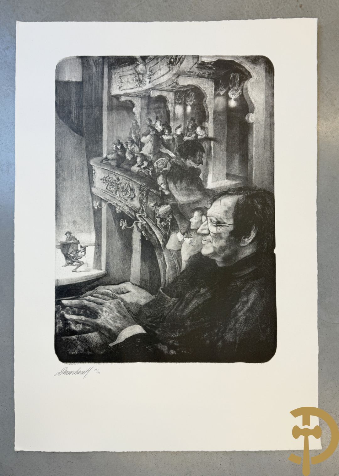 DRIESSCHAERT H. get. Kunstmap met 15 lithografieën met inleidend woord van Gaby Gyselen - 17/40 + DRIESSCHAERT getekend 