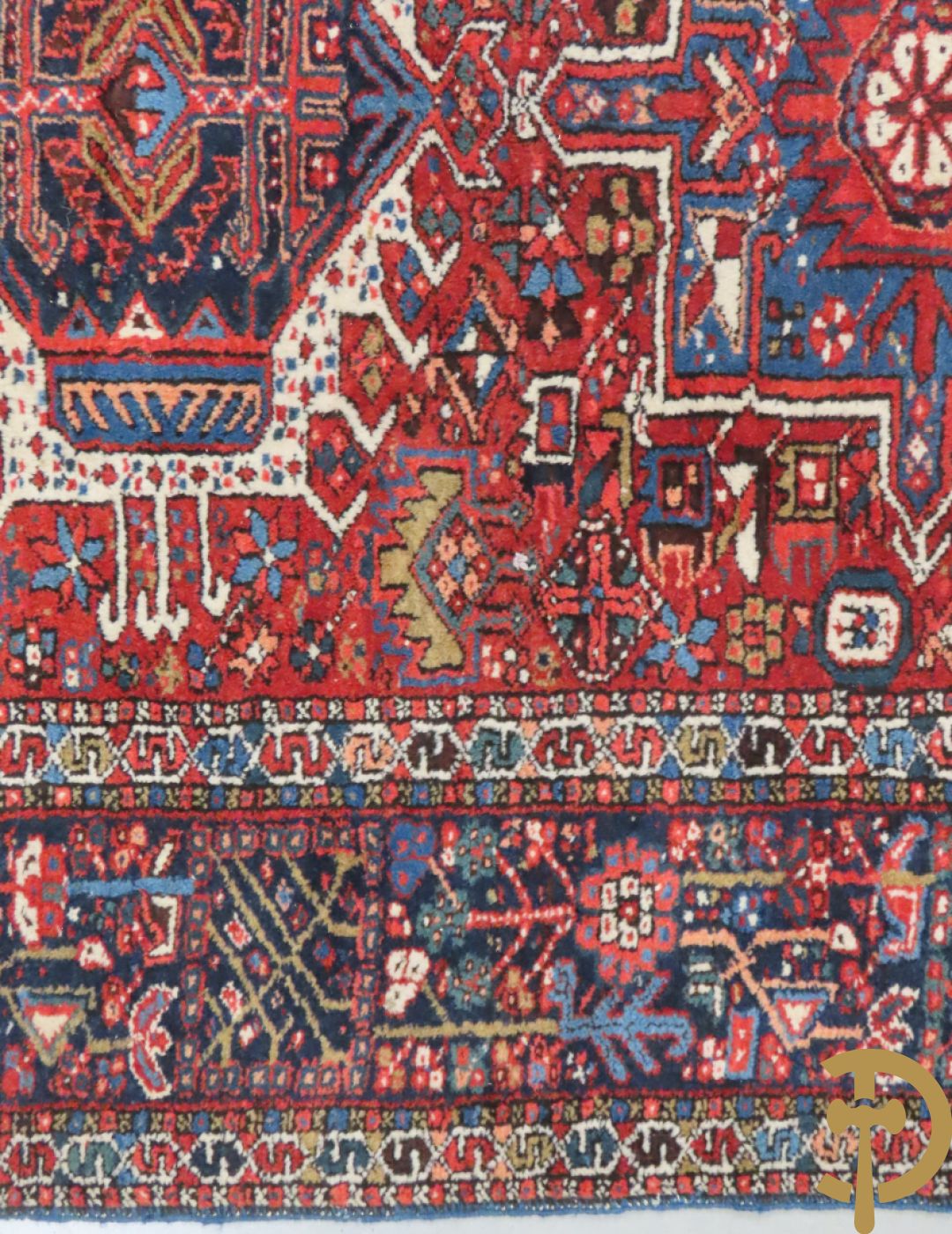 Twee oosterse handgeknoopte tapijten Heriz