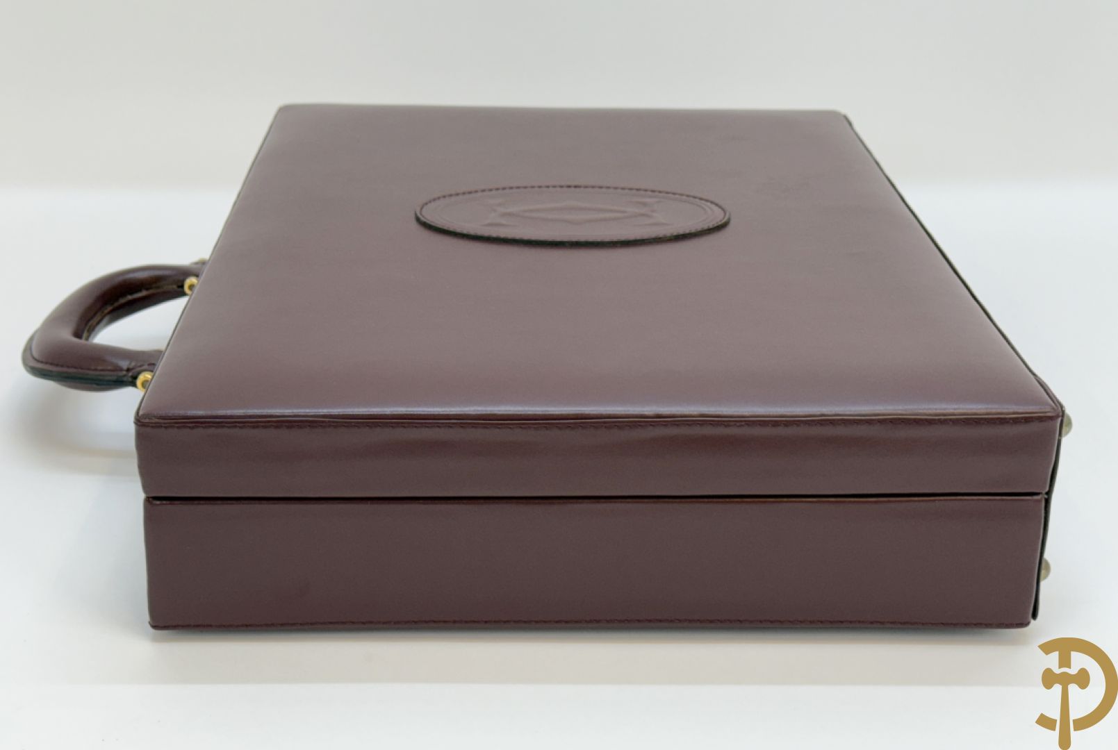 Bordeaux lederen aktentas Cartier + handtas Cartier
