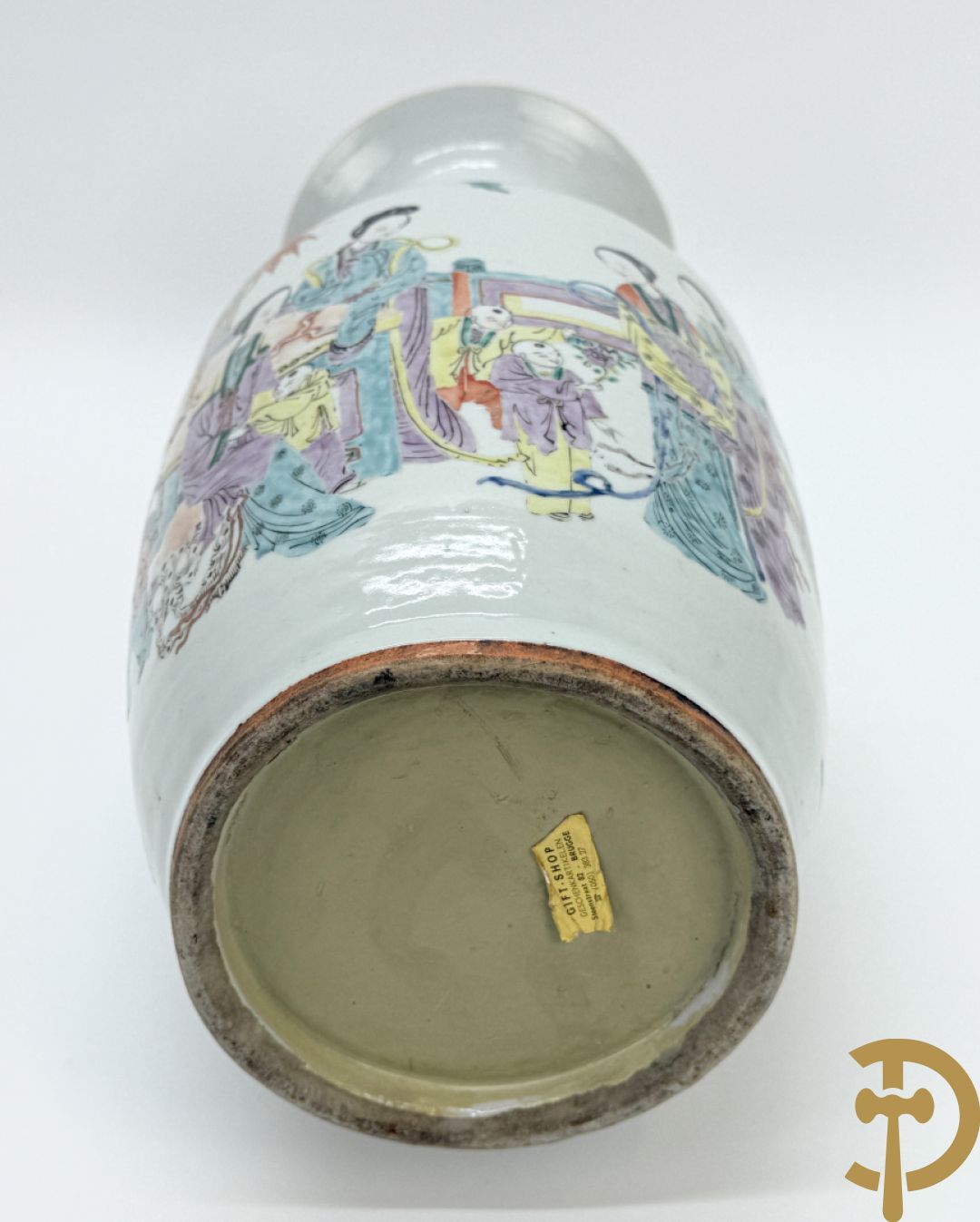 Chinese porseleinen vaas met decor van geisha