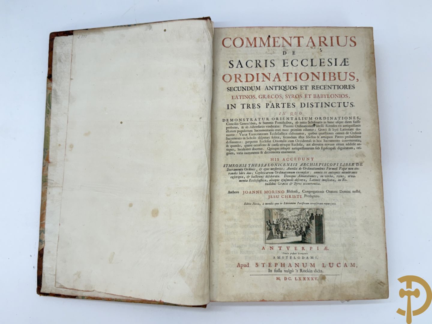 Reeks oude theologische boeken met lederen kaft 17e-18e w.o. Moralis Christiana, Missale Romanum  en Bibliorum Concordantia