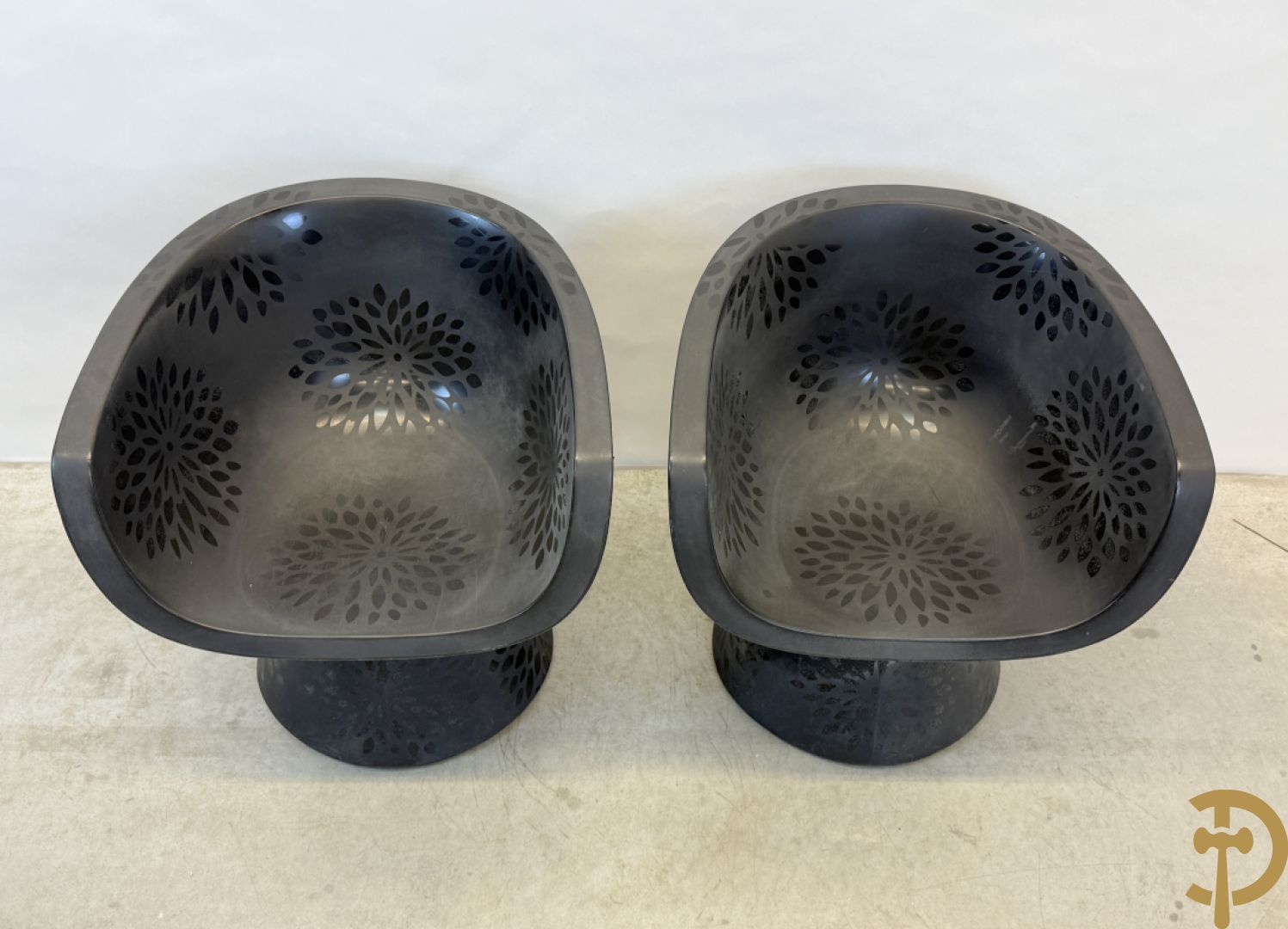 Paar plexi armzetels Zanotta, model Dora Outdoor