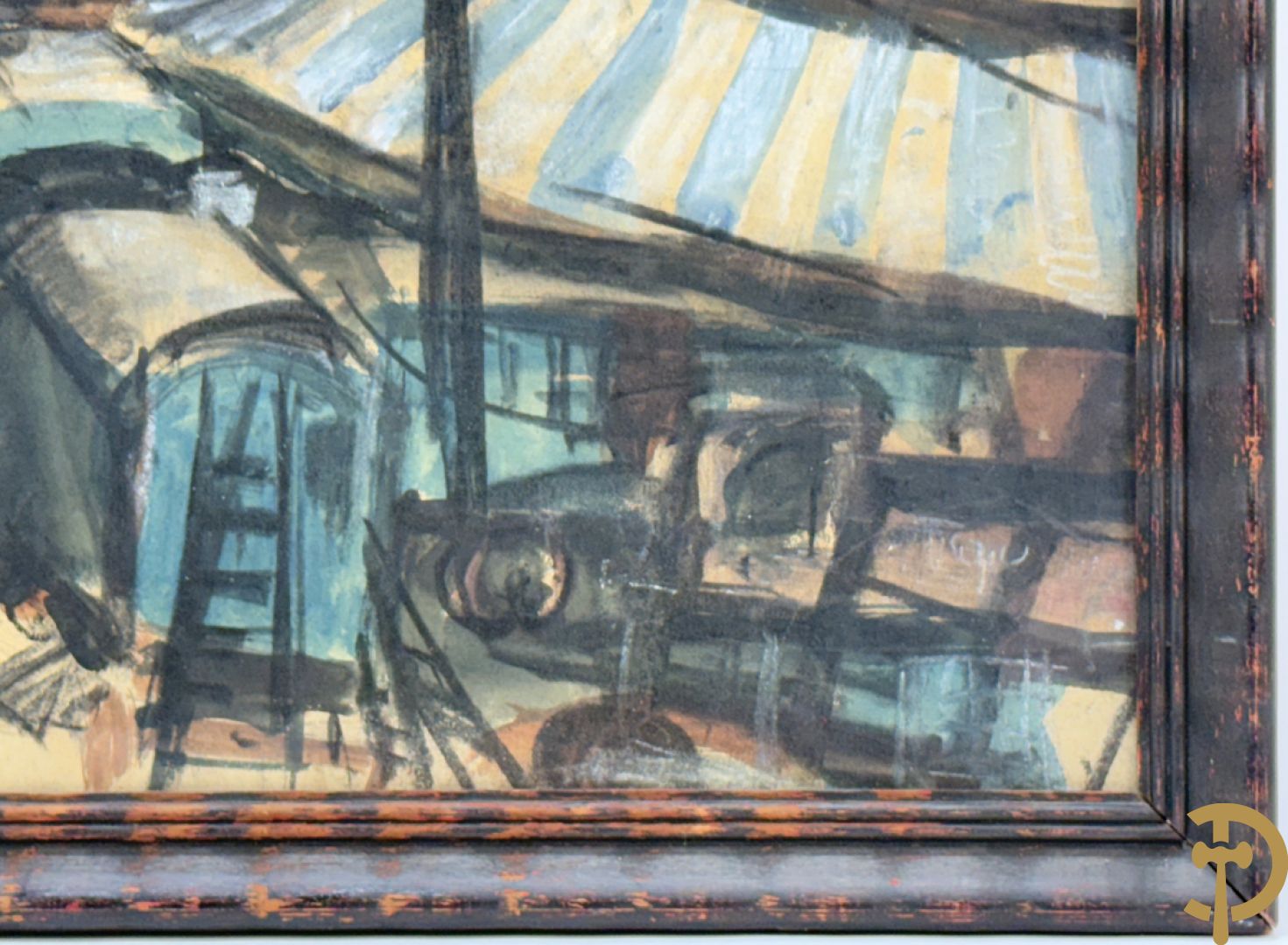 Onleesbaar getekend met monogram rechts boven Yper 9-8-29 