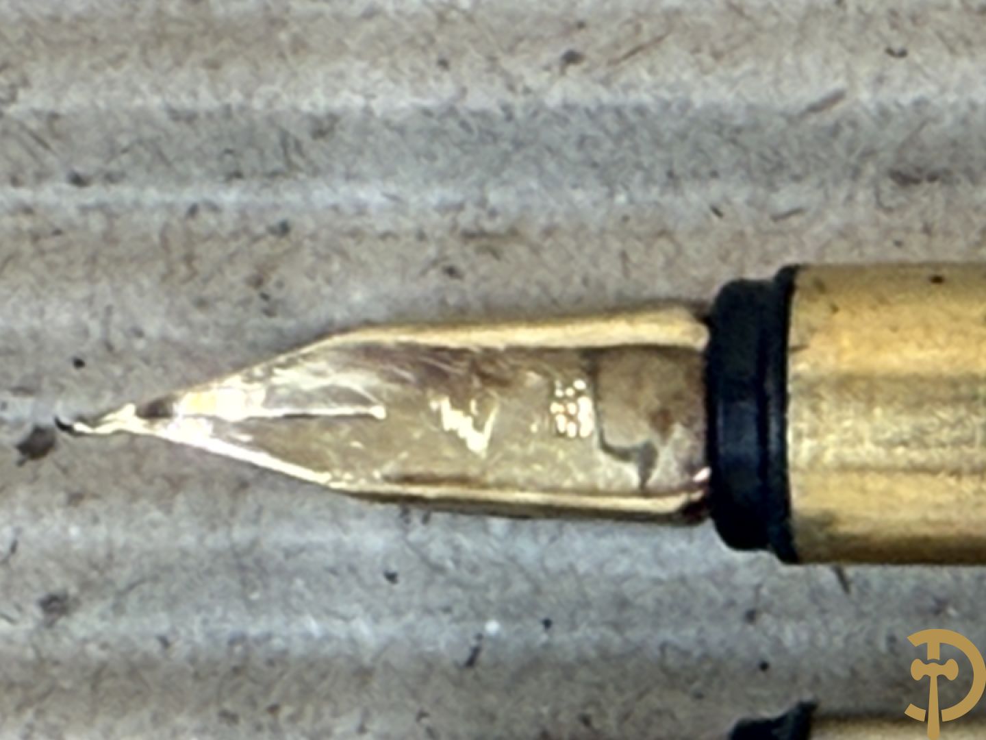 Vergulde en verzilverde vulpen Mont blanc, met gemerkte pen