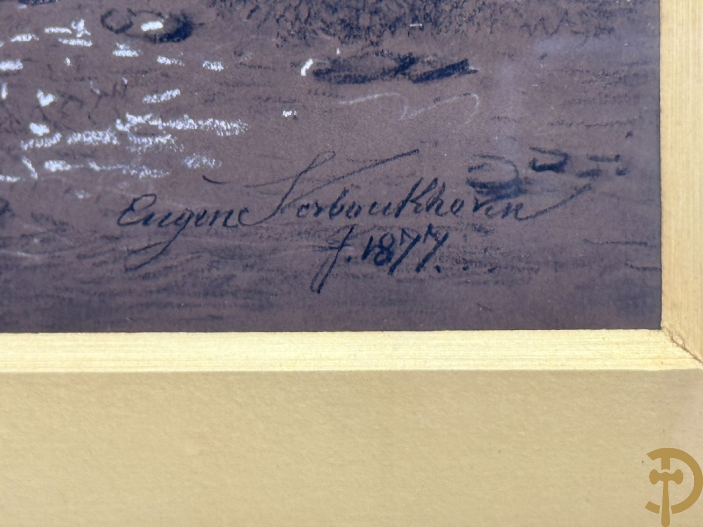 VERBOECKHOVEN Eugène getekend f.1877 