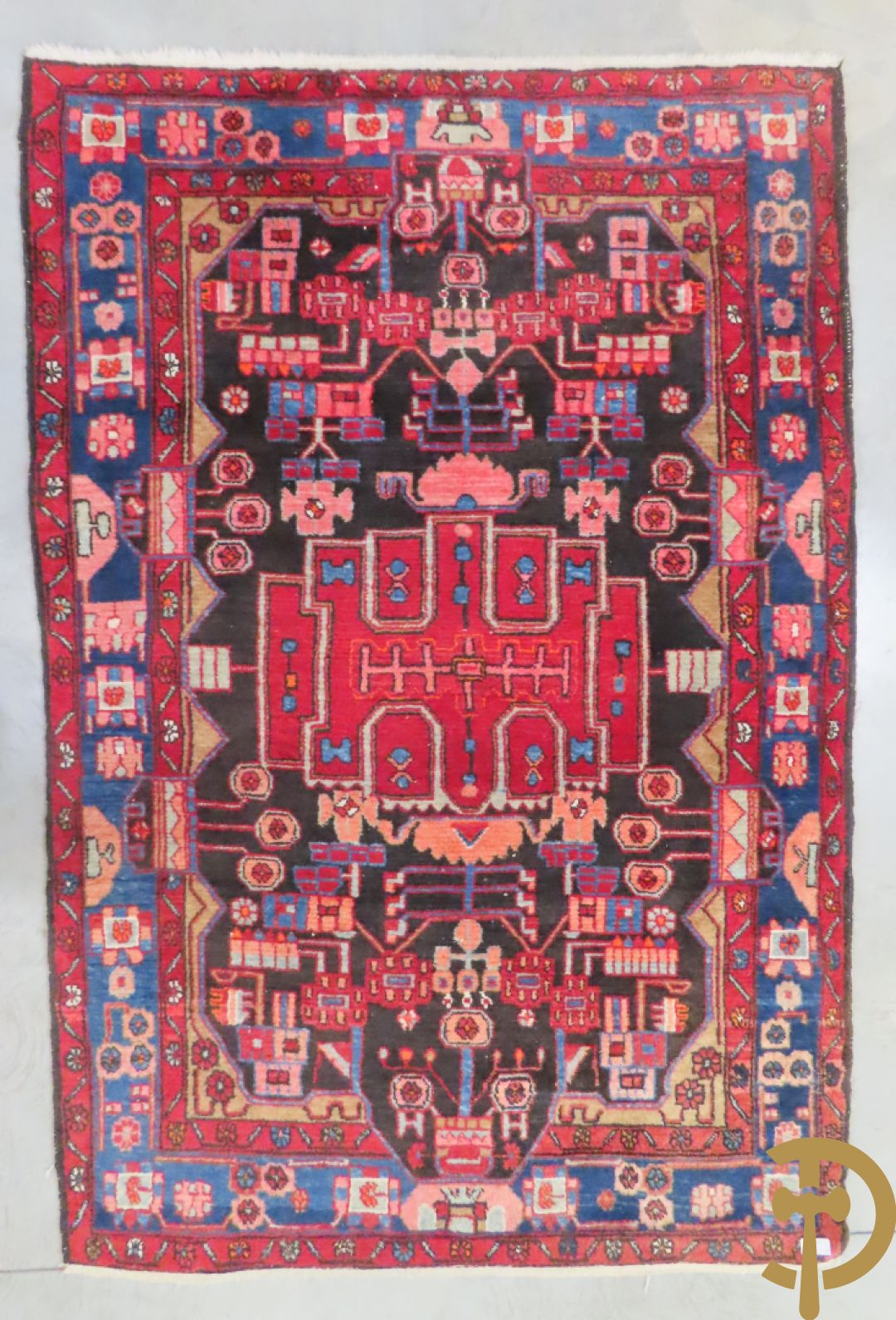 Twee oosterse handgeknoopte tapijten Hamadan