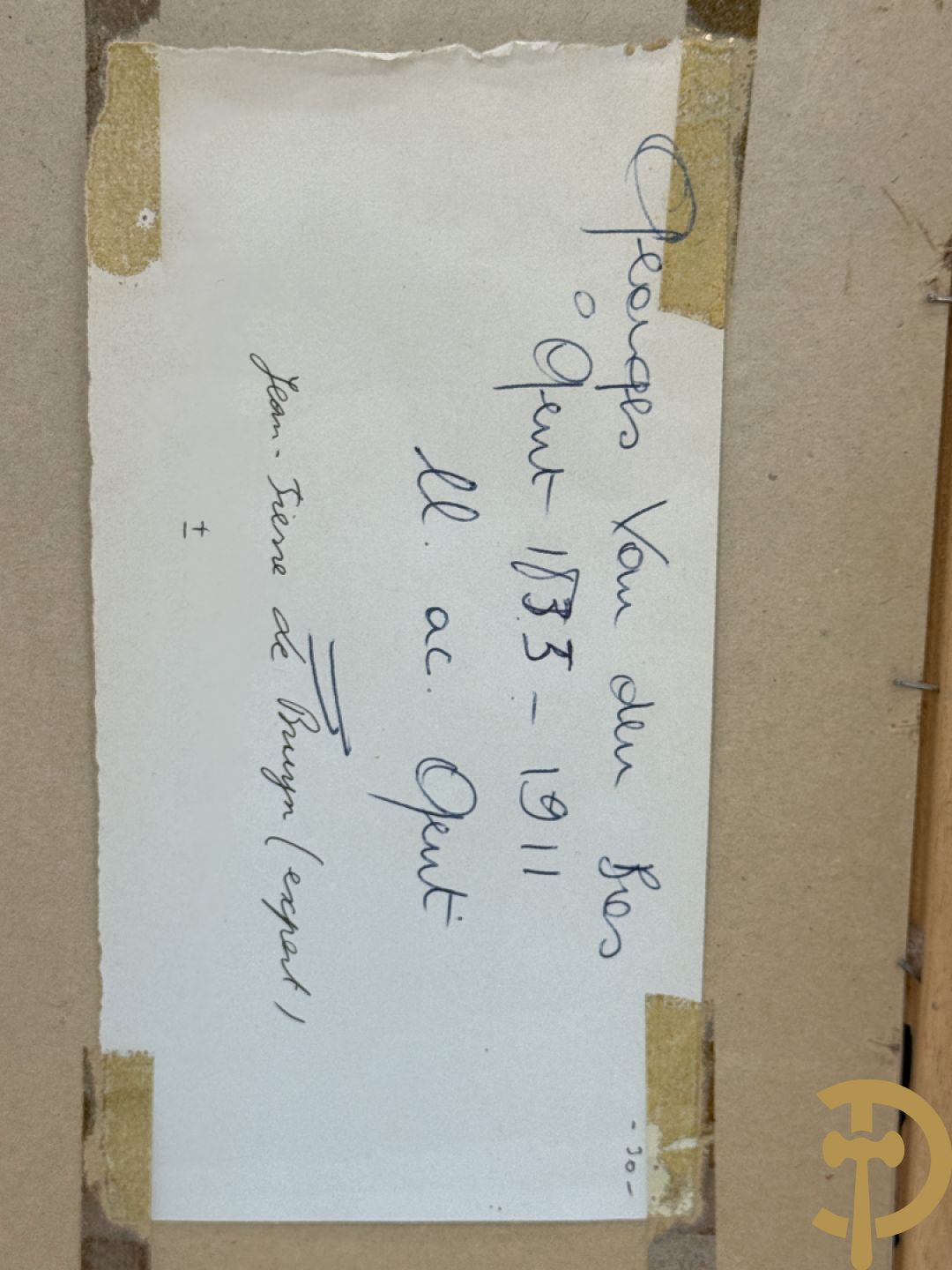 VAN DEN BOSCH Georges getekend links boven 