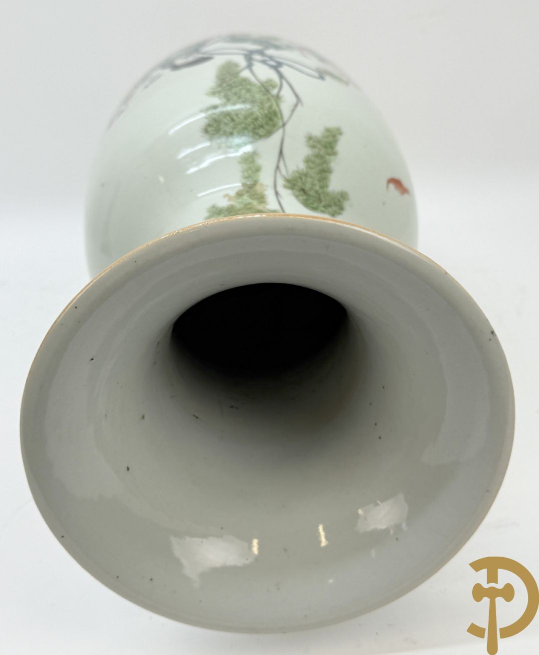 Chinese porseleinen vaas met decor van kinderen en geisha