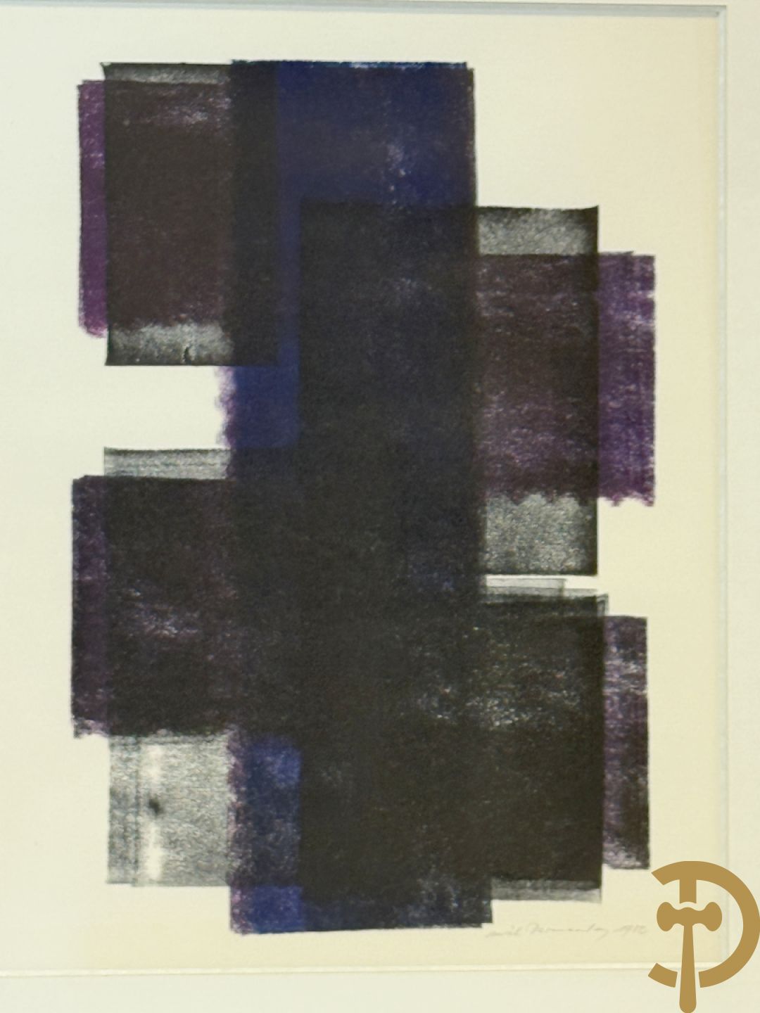 VERMEULEN NOËL getekend 1982 - drieluik acrylverf op papier