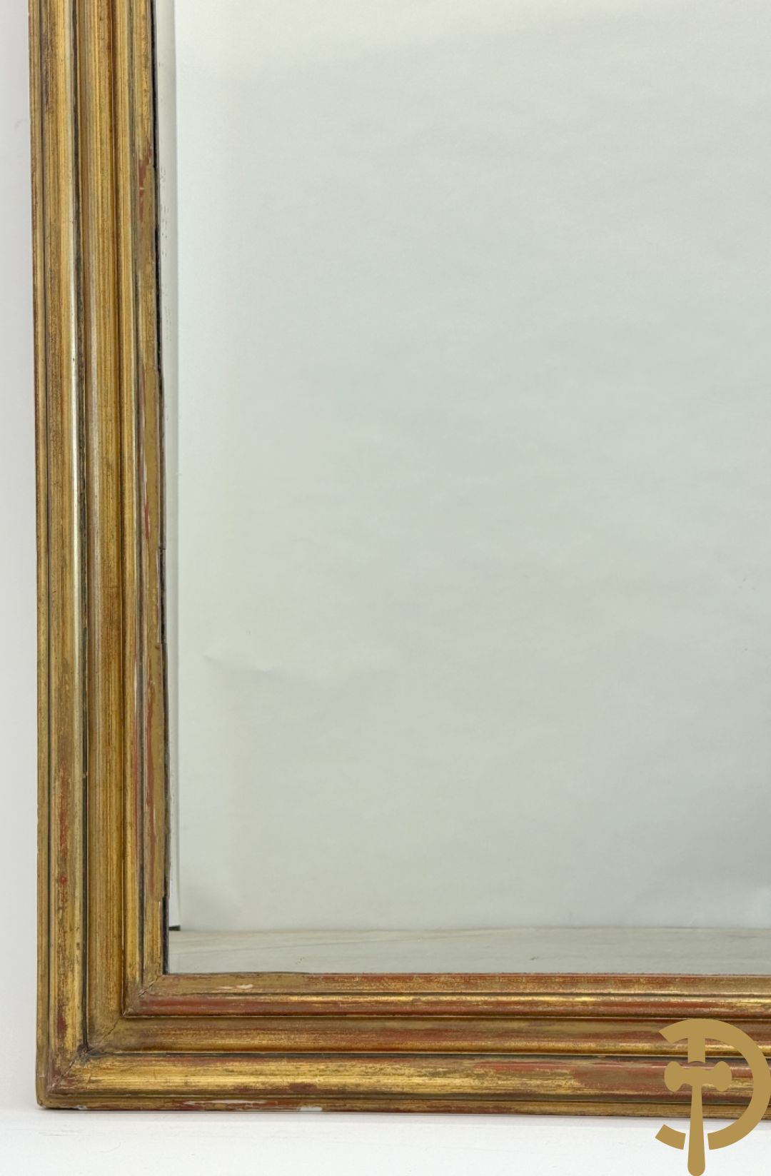 Vergulde Louis Philippe stijl spiegel