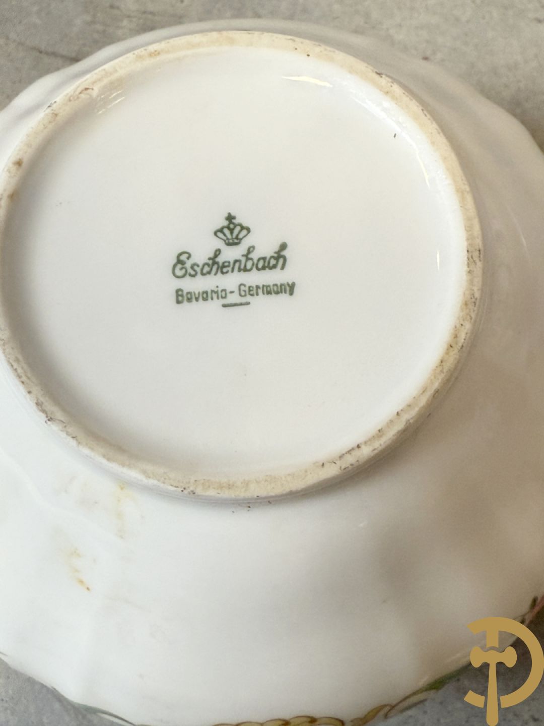 Porseleinen eetservies met bloemendecor, Eschenbach + Porseleinen eet- en koffieservies met gebloemde rand, Fürstenberg