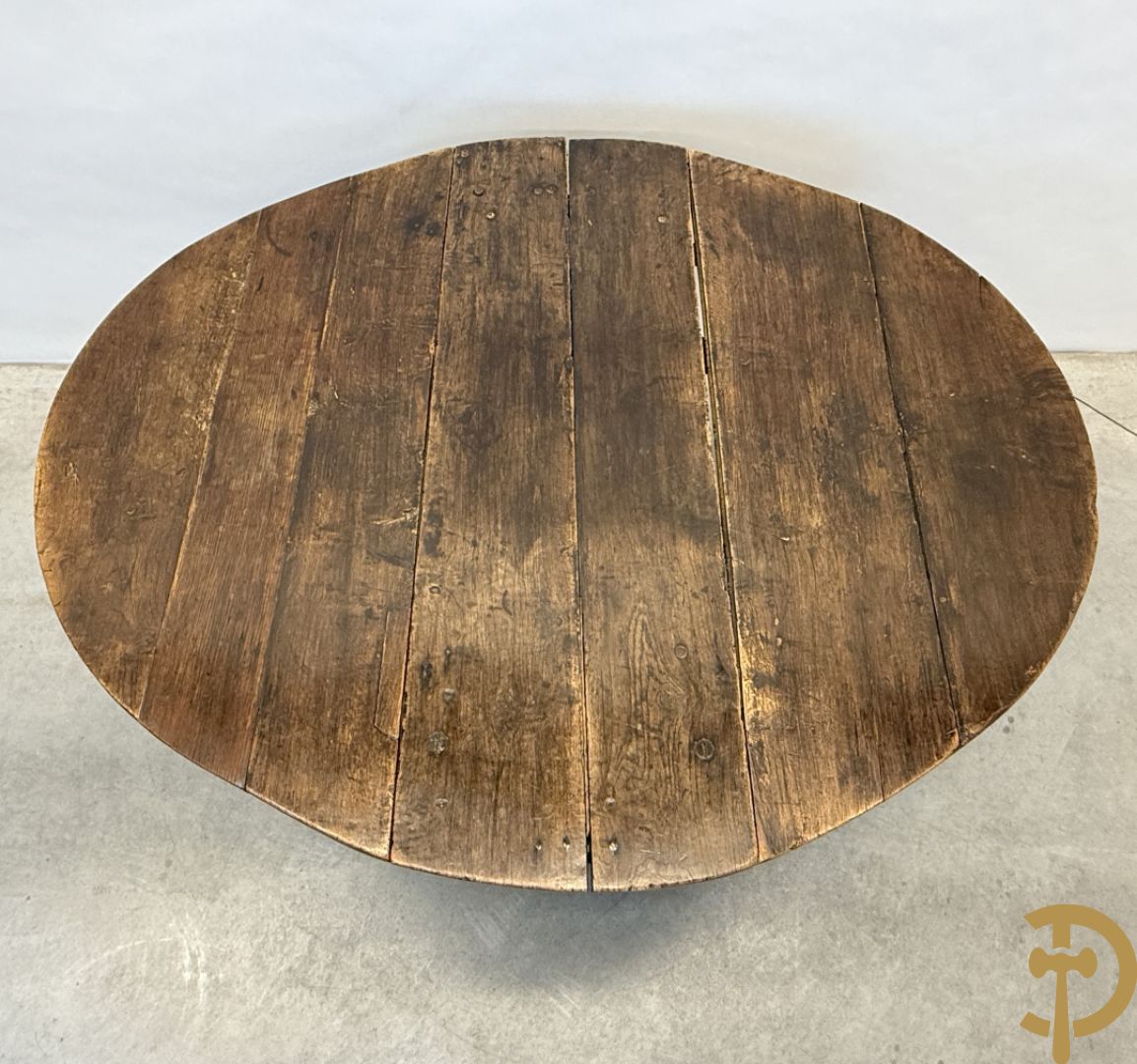 Massief eiken Engelse openklapbare gatelegg tafel met lade