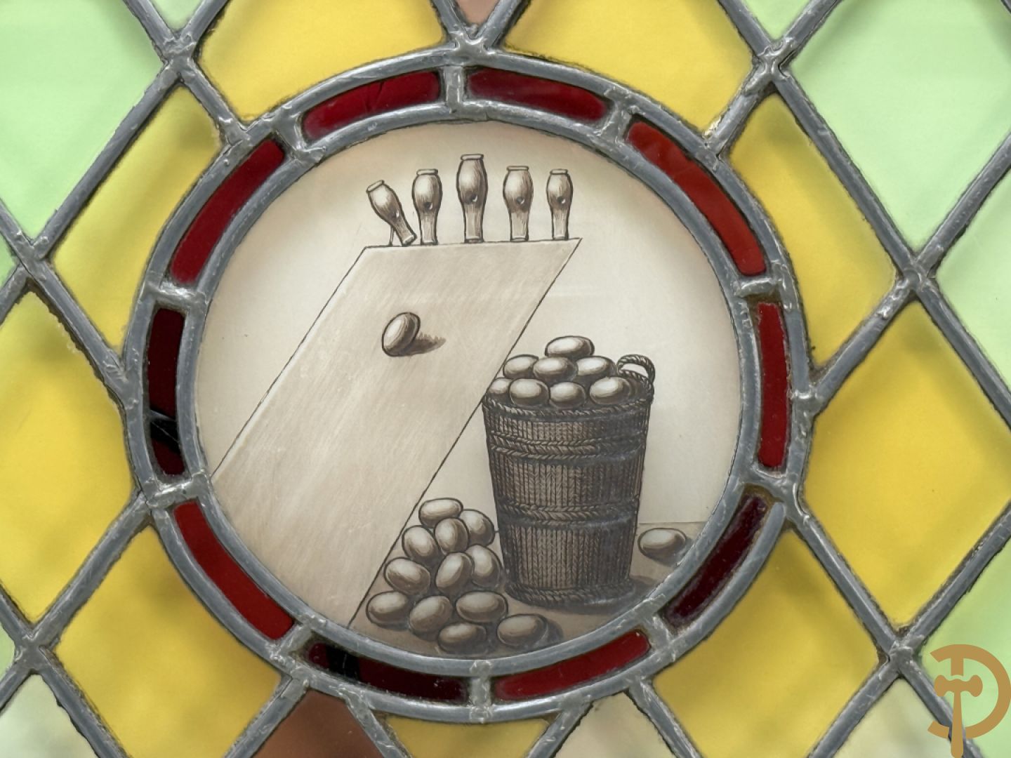 Twaalf loodramen met afbeeldingen van volksspelen