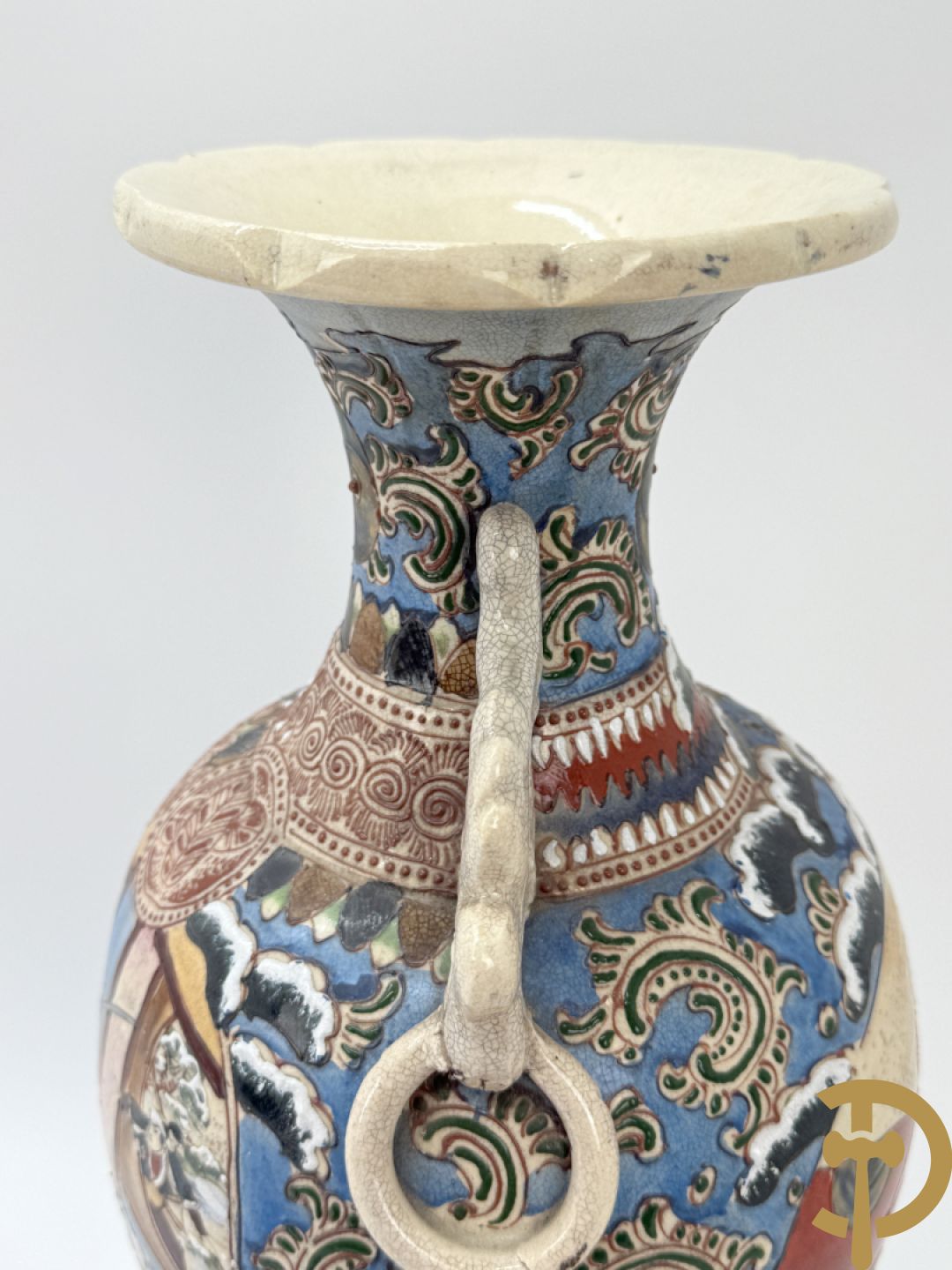 Paar Satsumat vazen met krijgertaferelen