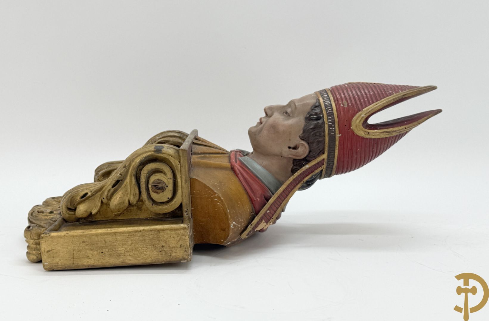 Gepolychromeerde houtsculptuur 