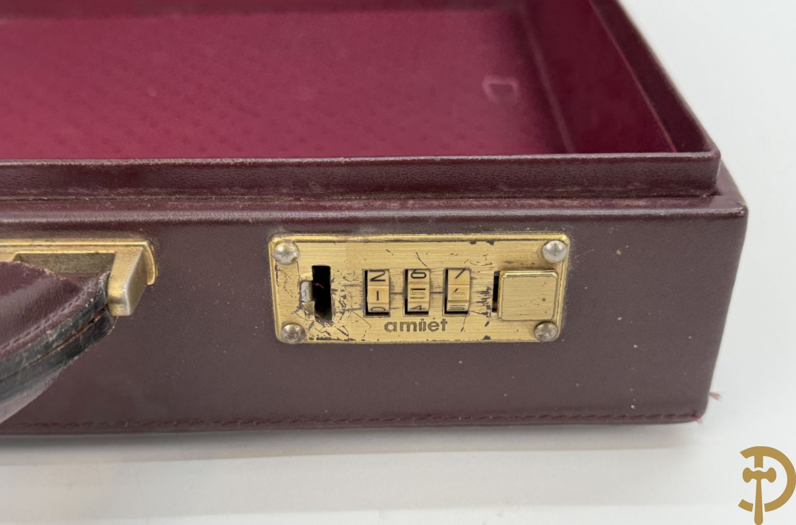 Aktentas in bordeaux leder, Cartier