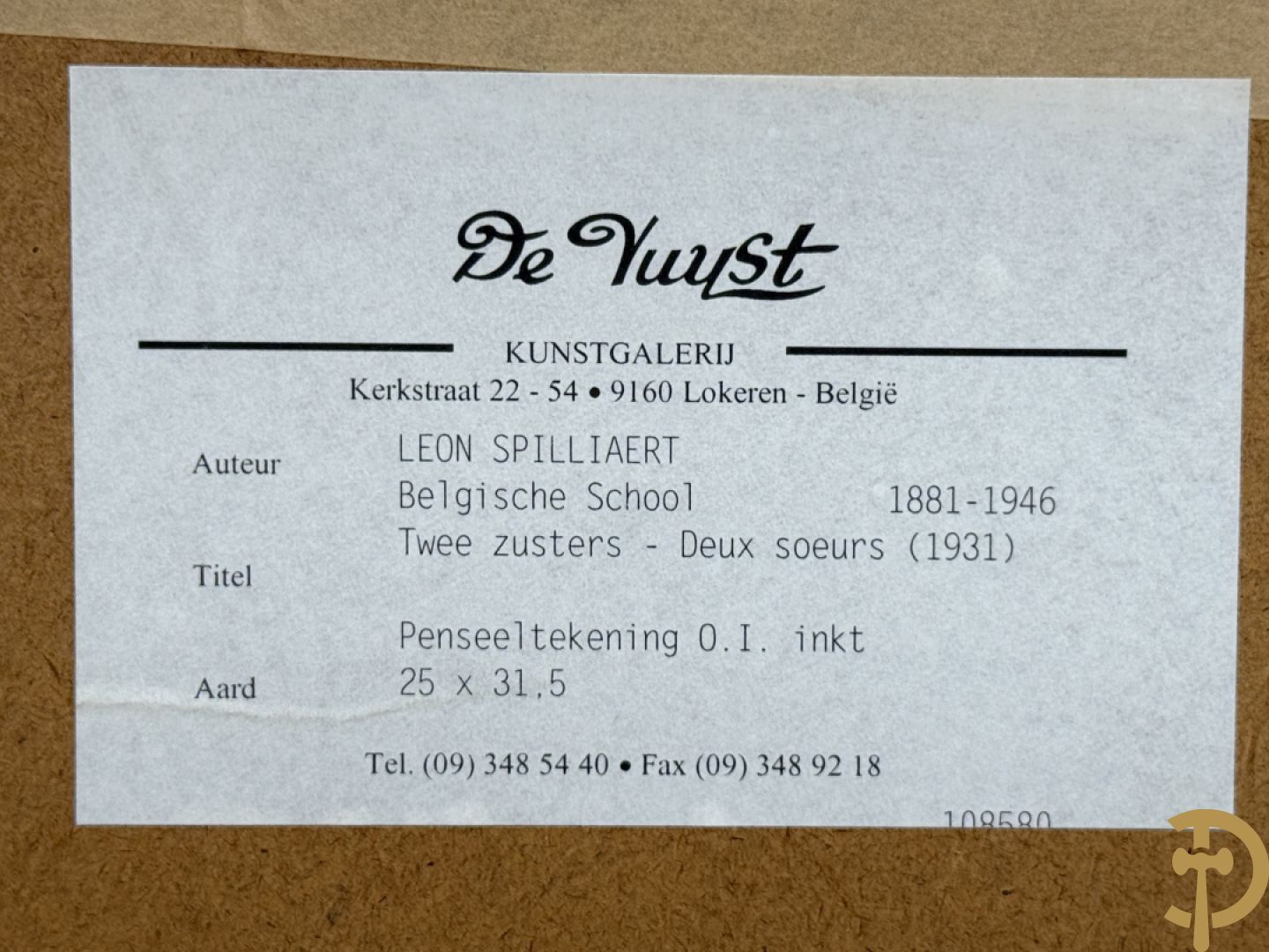 SPILLIAERT L. getekend 