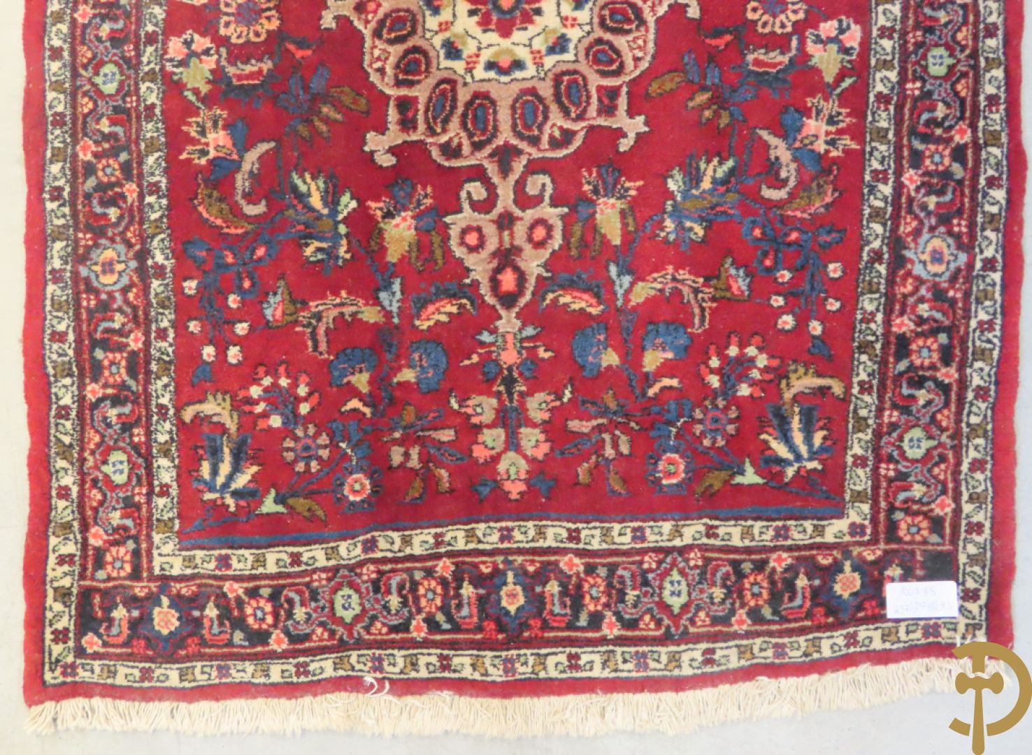 Vier Perzische kleine oosterse handgeknoopte tapijten w.o. 1 Bidjar en 3 Hamadan