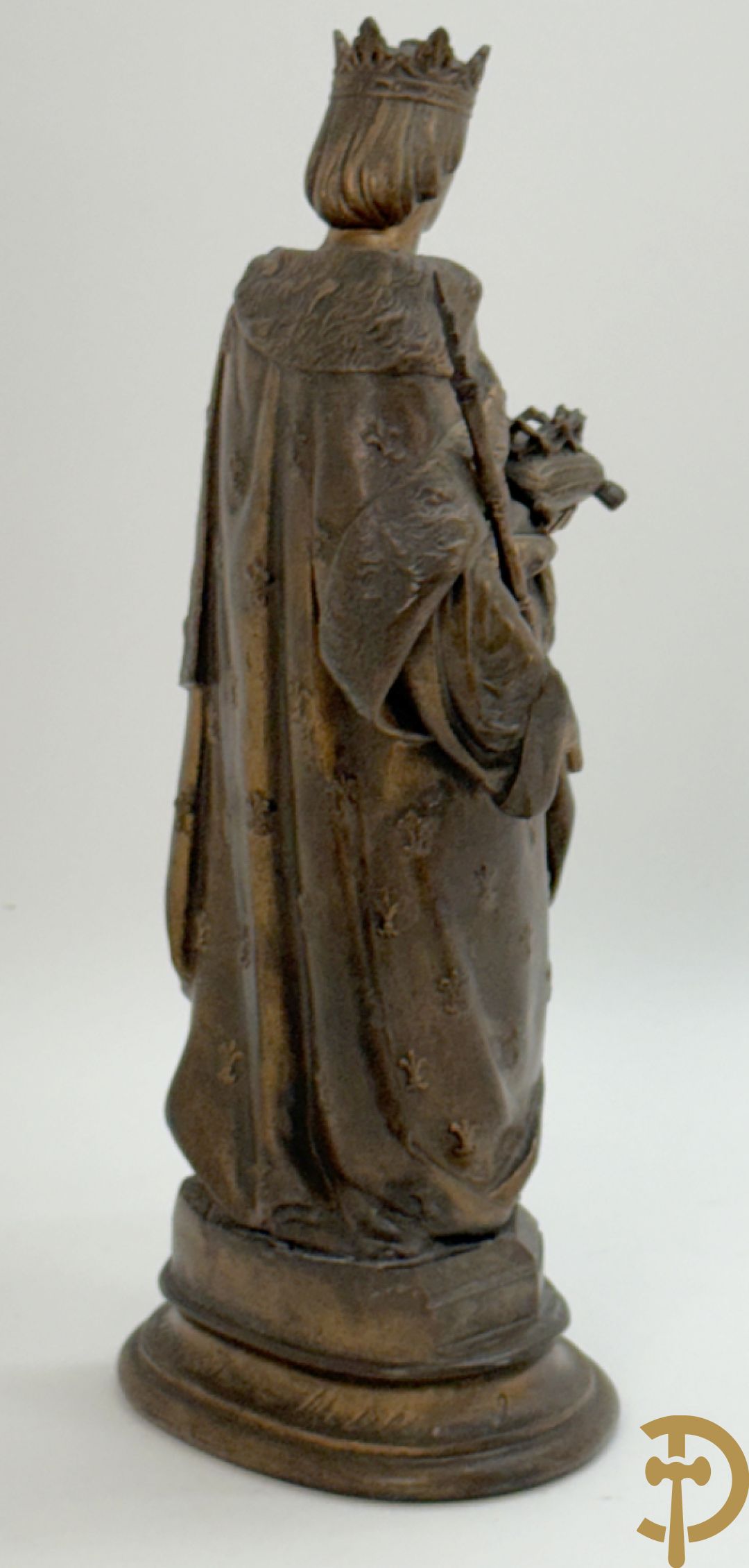 Verguld beeld van Sint-Louis in zamak