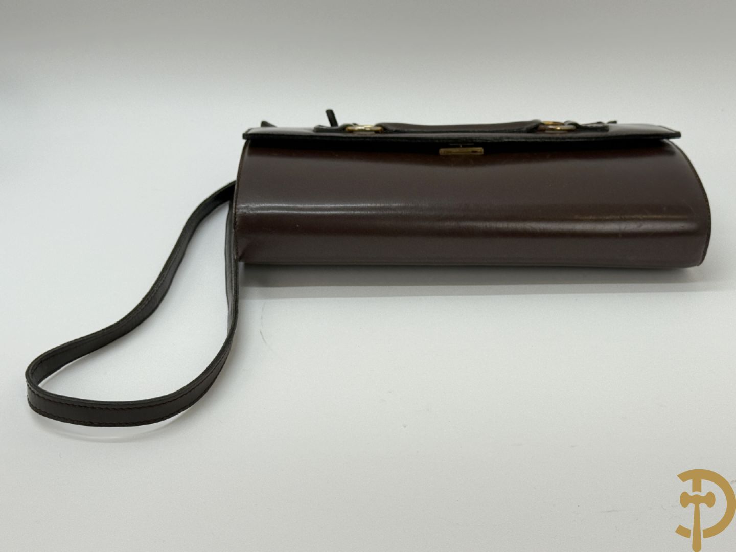 Twee vintage Delvaux handtassen (zwart en bruin) + geldbeugel + lege doosjes