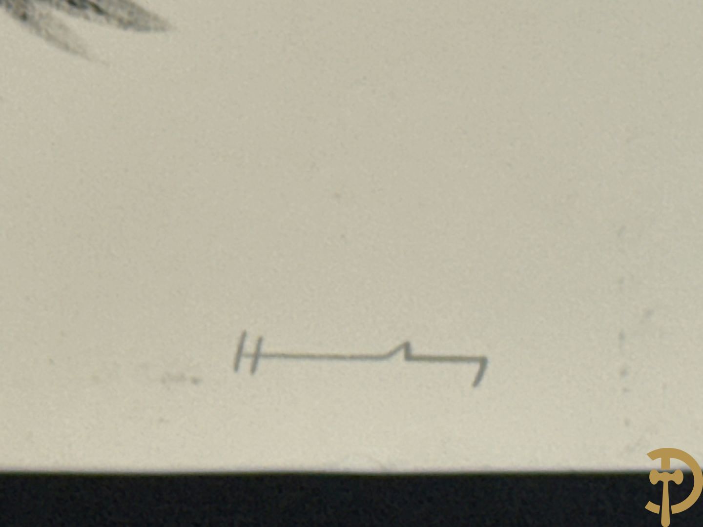 HARTUNG (Hans) getekend Moderne abstracte inkttekening + modern abstract werk inkttekening