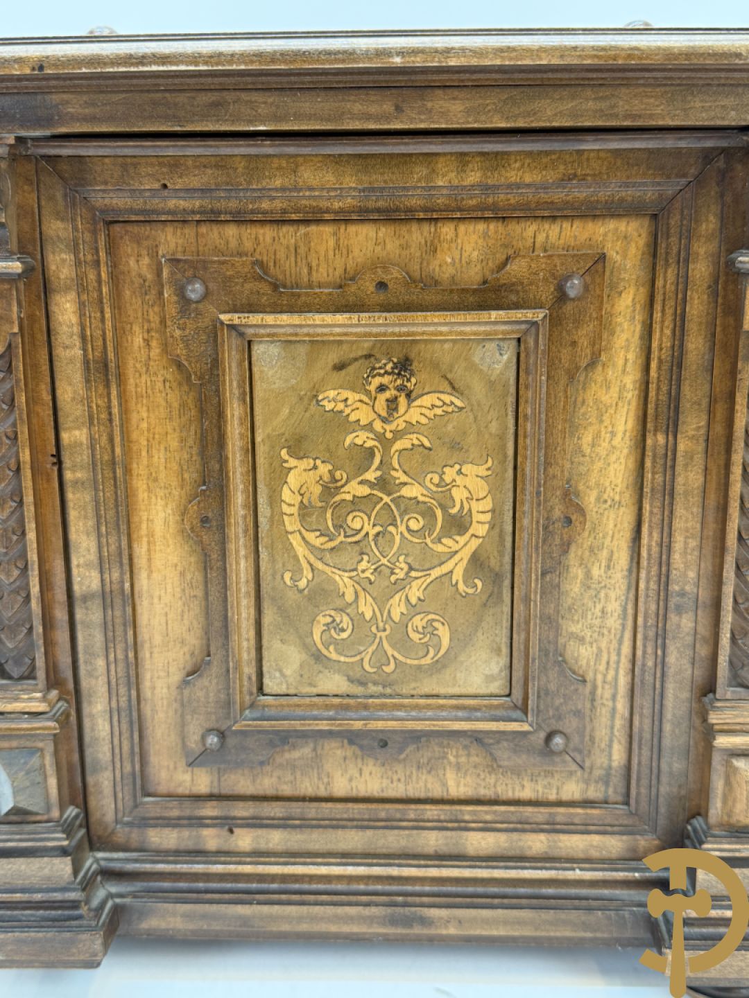 Houten gemarketteerd schatkistje