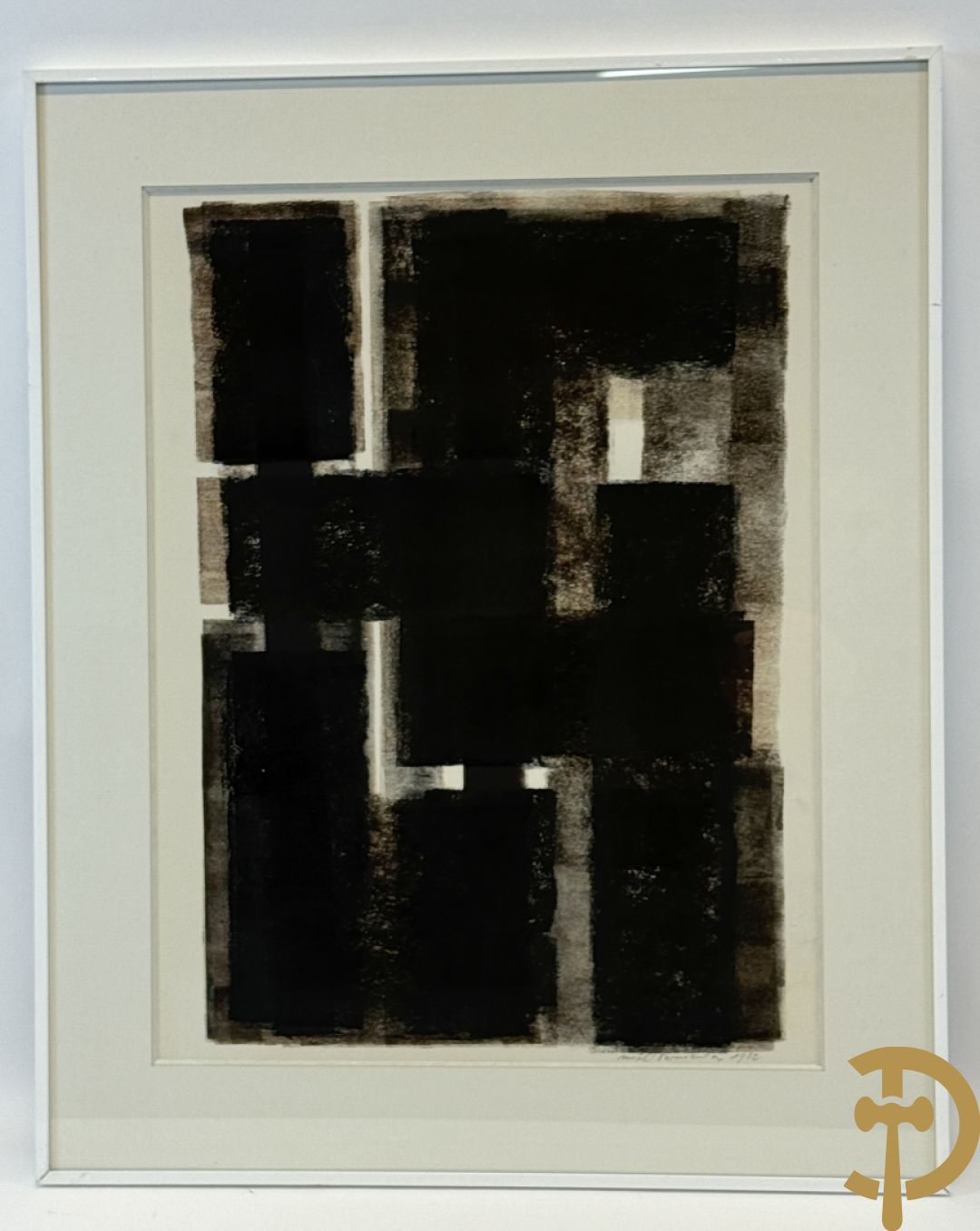 VERMEULEN NOËL getekend 1982 - drieluik acrylverf op papier