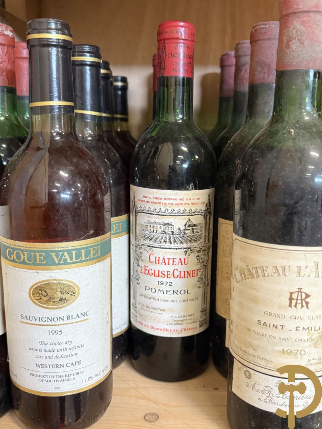 9 flessen Chateau Arrosée, 1970 + 5 flessen Chateau La Clusière, 1977 + 5 flessen Sauvignon Blanc Goue Vallei, 1995 + 4 flessen Chateau l