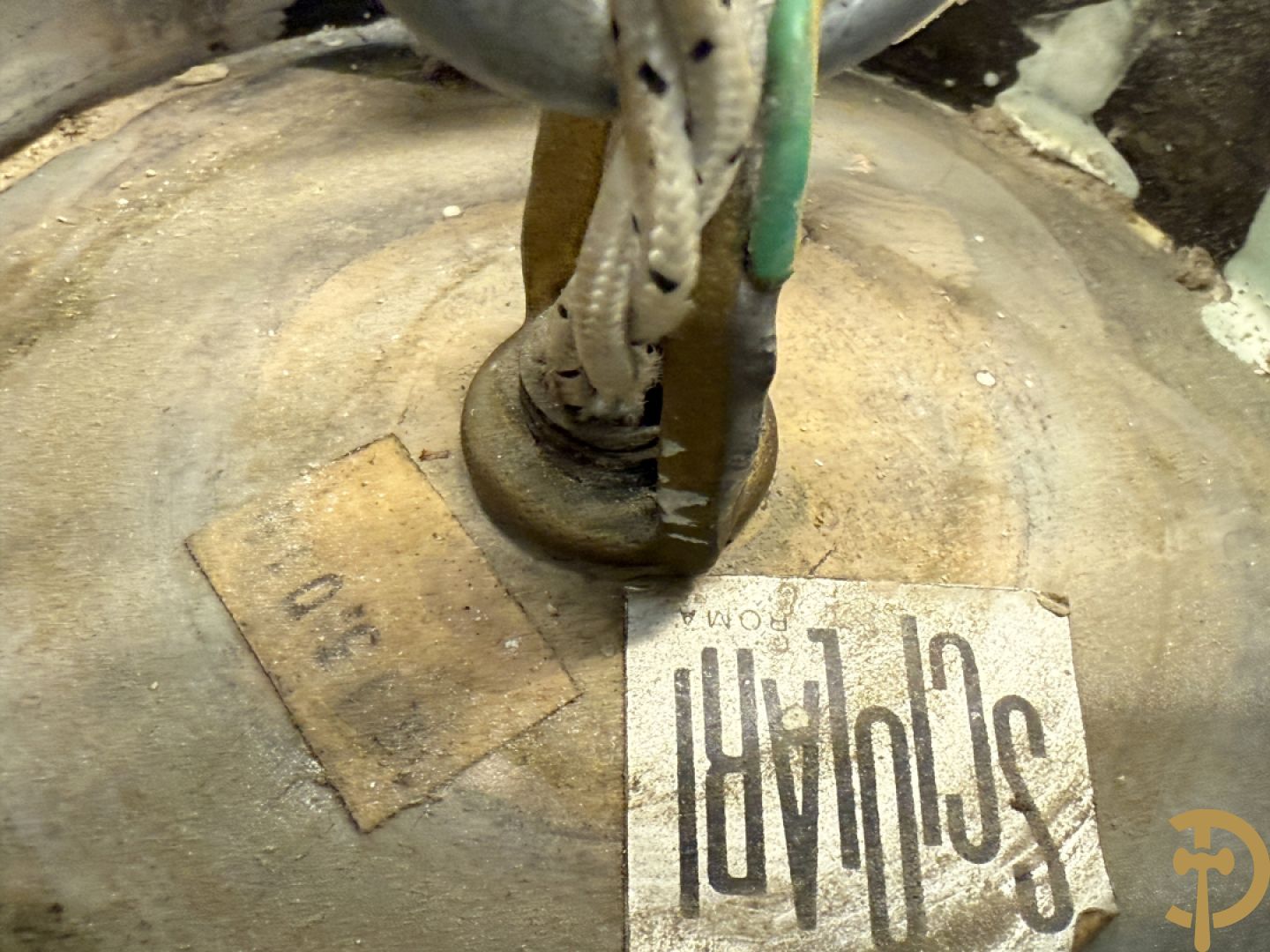 Vintage luchter met chromé buizen en 9 lichtpunten, Sciolari