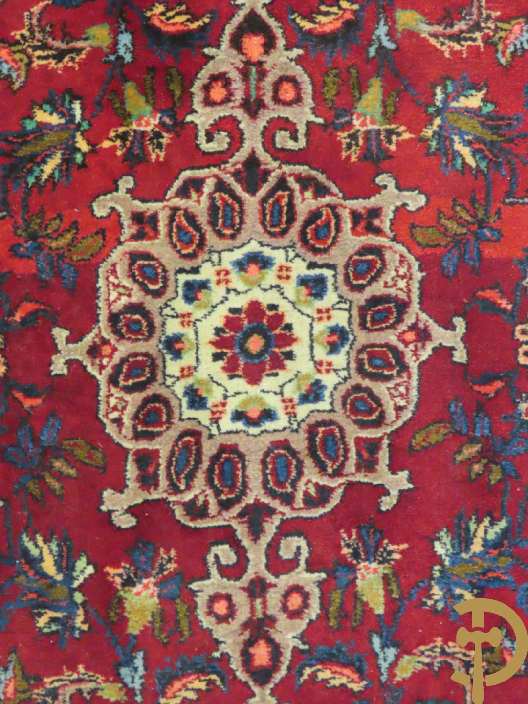 Vier Perzische kleine oosterse handgeknoopte tapijten w.o. 1 Bidjar en 3 Hamadan