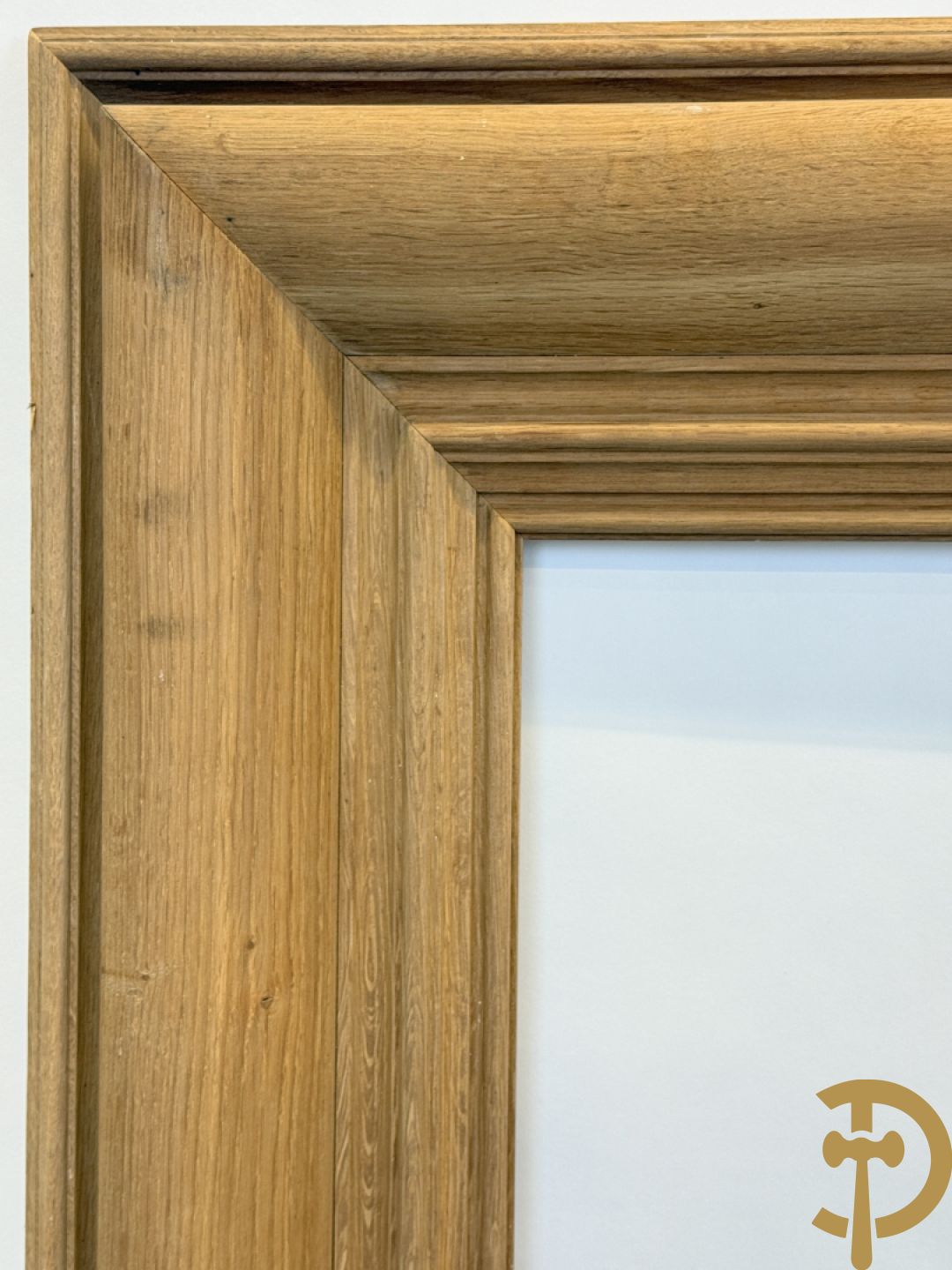 Eiken schouwmantel met gestoken molures